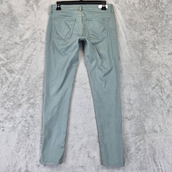 AG Adriano Goldschmied Jeans Womens 27 Zip-Up Legging Ankle Green Made USA - Picture 11 of 16